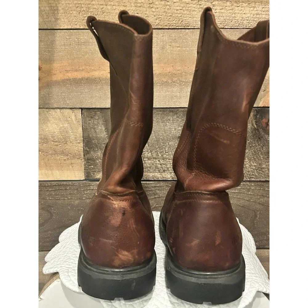 IRON‎ AGE IA0194 Wellington Boot Sz 13 W Brown Composite Toe Yarder